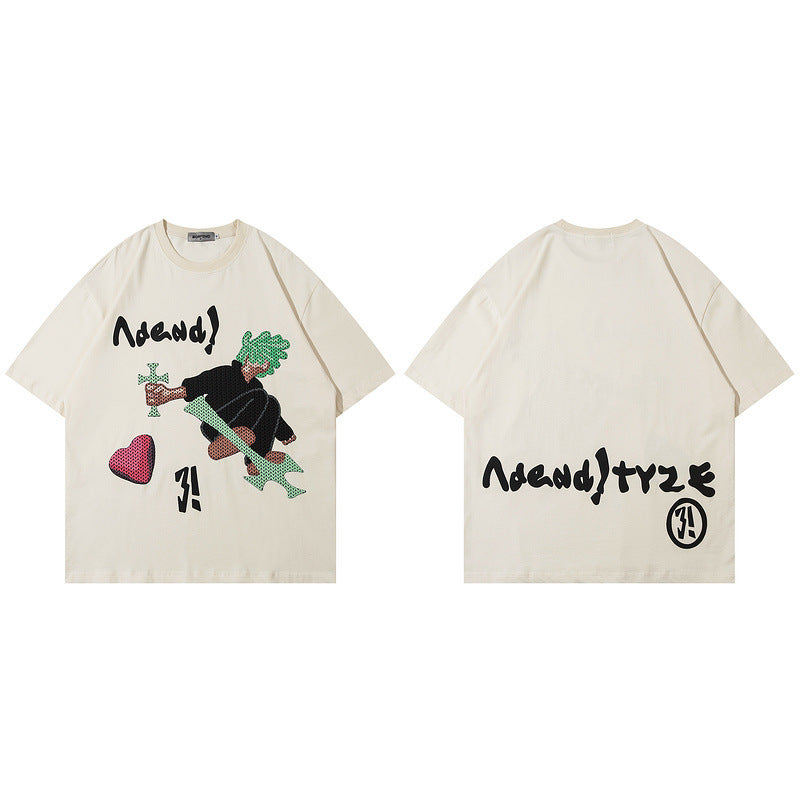 Men's T-Shirt Printed T-shirt Men's and Women's Short Sleeve