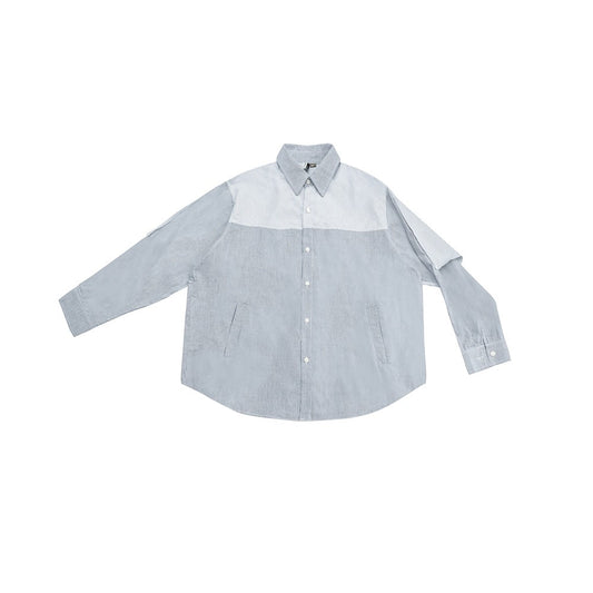 Unisex Shirt Vintage Cityboy Casual Loose Stripes