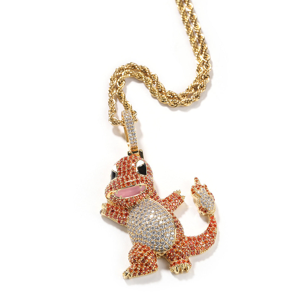Jewelry Cartoon Dragon Pendant Copper Micro Zircon Animal Pokémon Spectrum