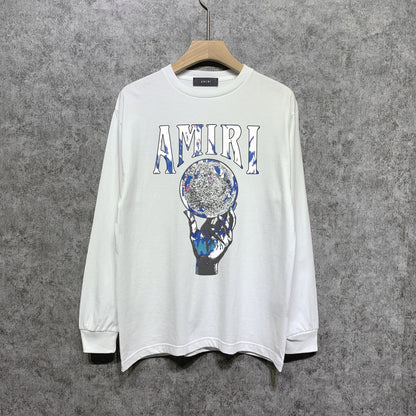 Amiri Long-Sleeve Shirt Personality Printing Stylish Casual