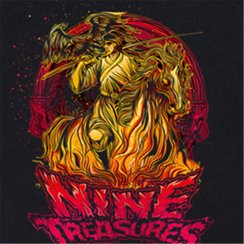 Rock Star T Shirt Nine Treasures Band Printed Short Sleeve