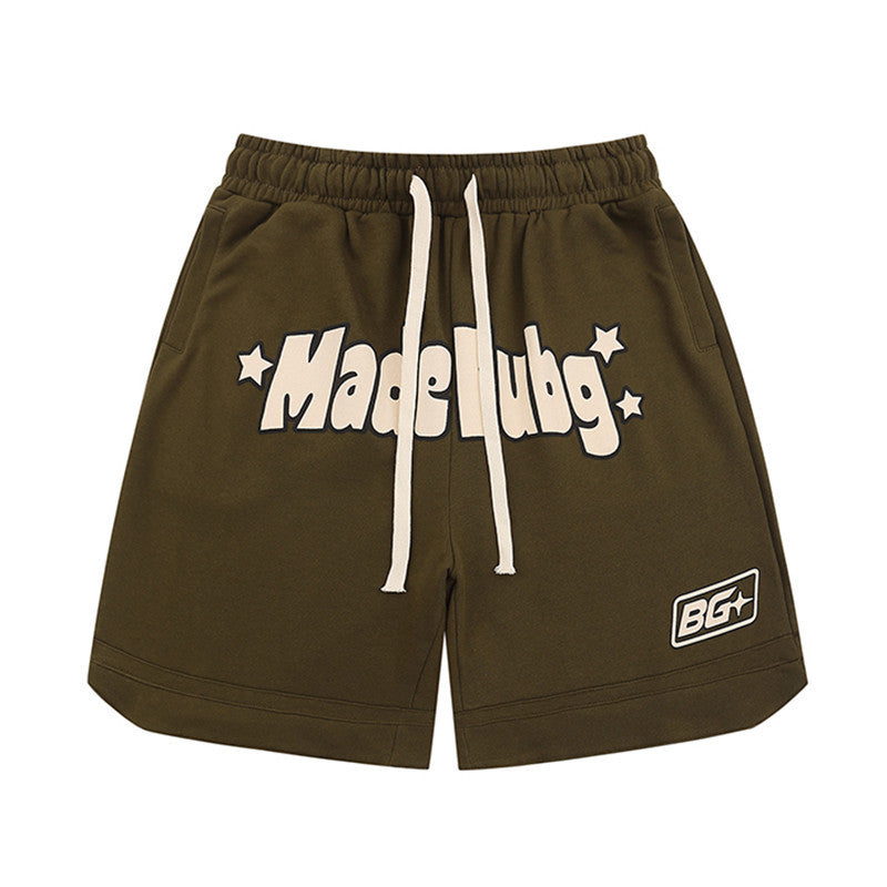 Men Shorts Elastic Waist Loose Wide Leg Sports Summer