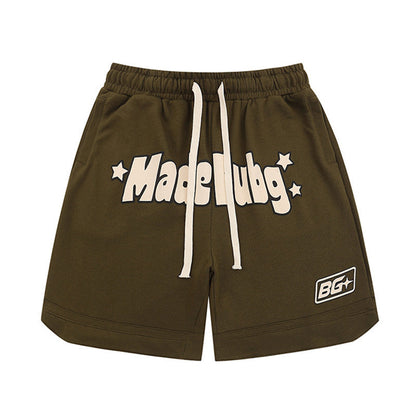Men Shorts Elastic Waist Loose Wide Leg Sports Summer