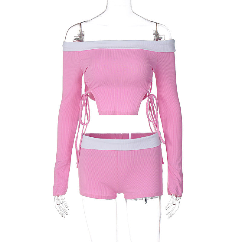 Women Co-Ord Set Sexy Cutout Shorts Two-Piece Suit