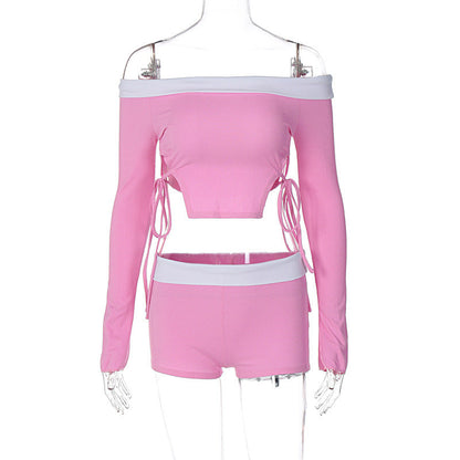 Women Co-Ord Set Sexy Cutout Shorts Two-Piece Suit