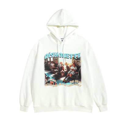 Men Hoodie Retro Eagle Printed Hoodie Men's and Women's Loose Vibe Style Hoodie