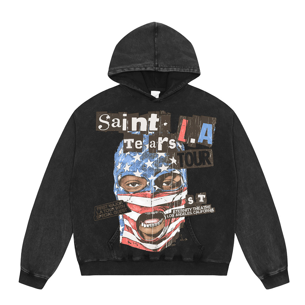 Unisex Hoodies Saint Michael United States Flag Face Mask Hoodie