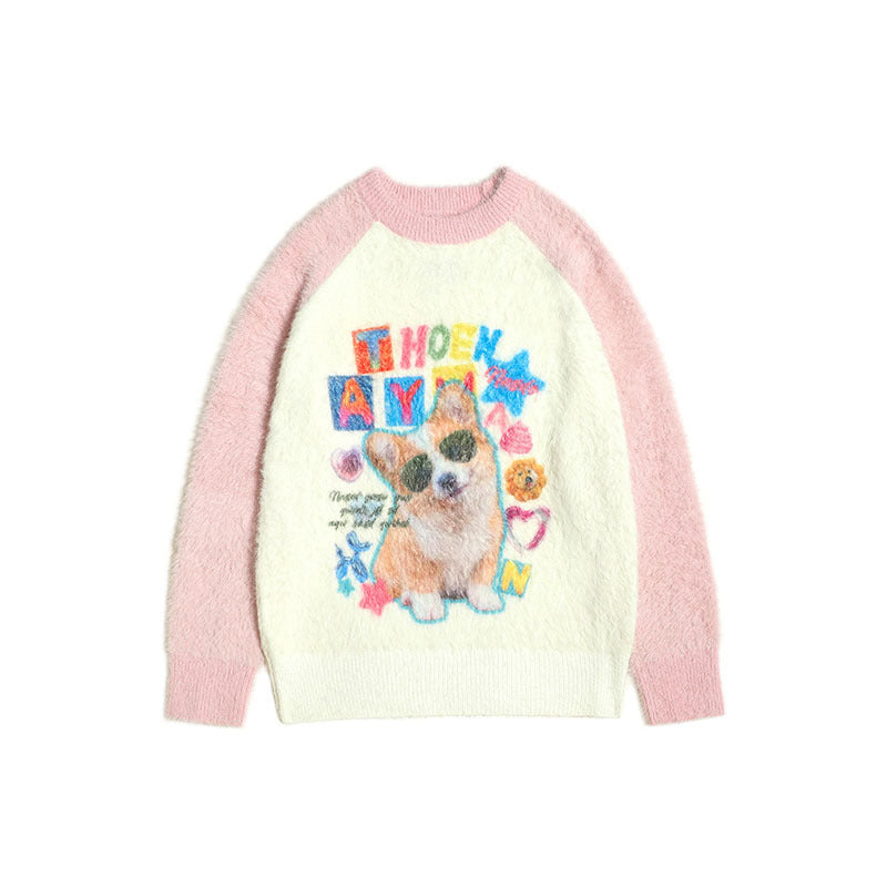 Women Sweater Soft Idle Style Coral Fleece Sweater