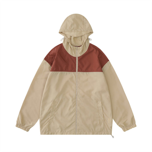 Men Jacket Coat Men's Summer Loose Casual Jacket Windproof Jacket Stitching