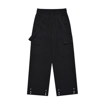 Men Sweatpants Workwear Casual Pants Men's Loose Drooping Elasticated Pants Pocket Straight Sports Trousers