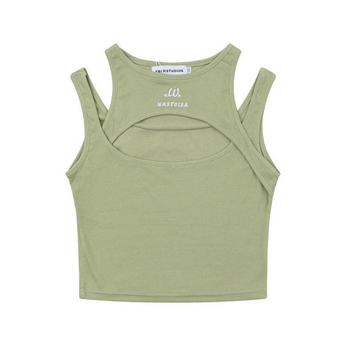 Women Vest Ty2g Vintage Slim-Fitting Suspenders Vest