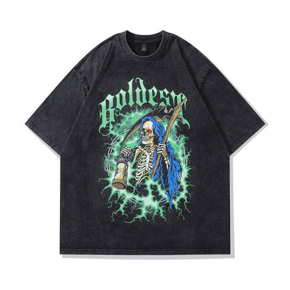 Men's T-Shirt Short-Sleeved T-shirt Men's and Women's Retro