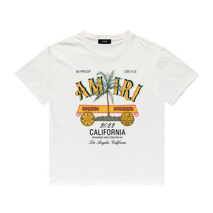 Amiri T Shirt Casual Hip Hop round Neck Short Sleeve T-shirt