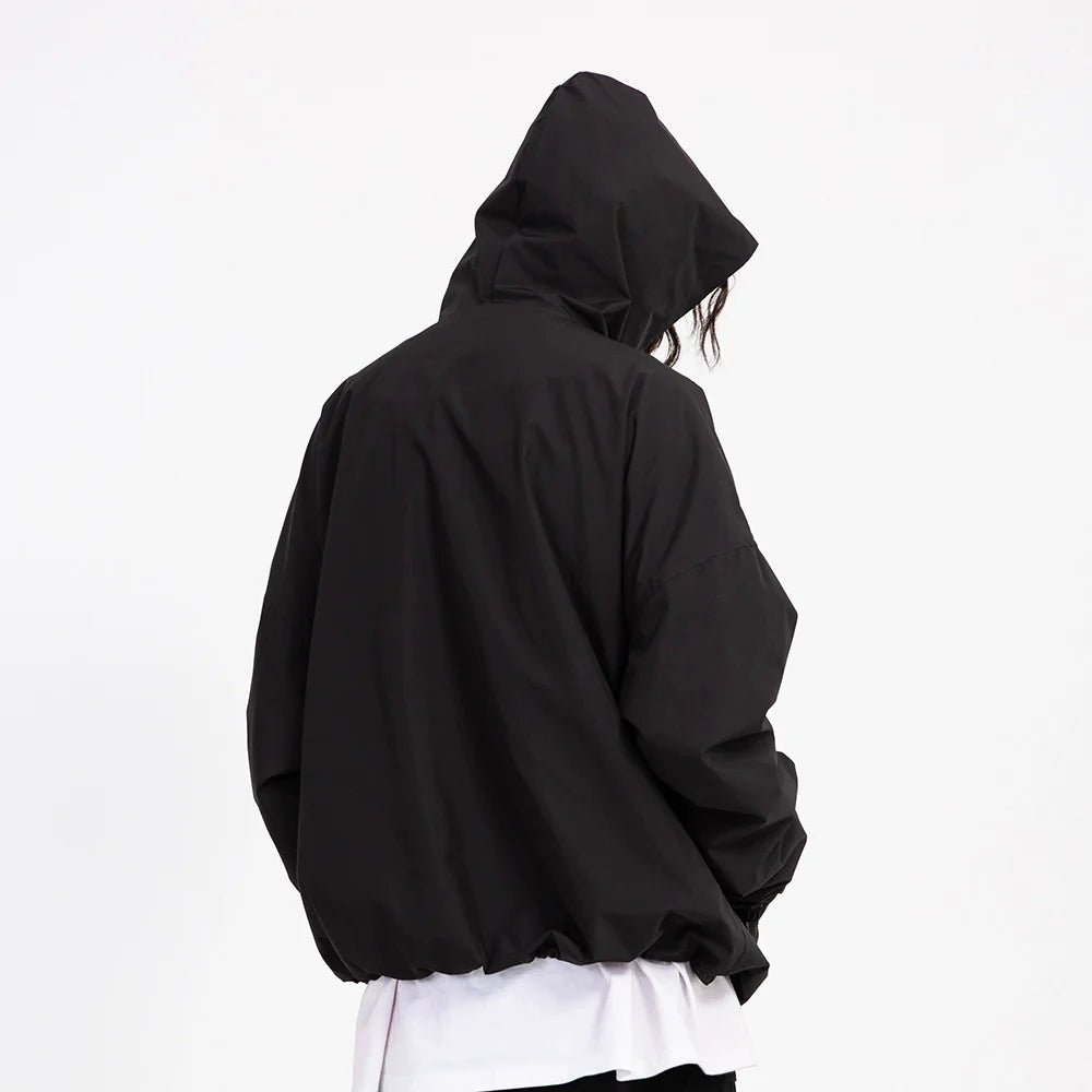 Men Jacket Coat Shell Jacket Men Outdoor Windproof Exercise Hooded Coat Loose Spring and Autumn
