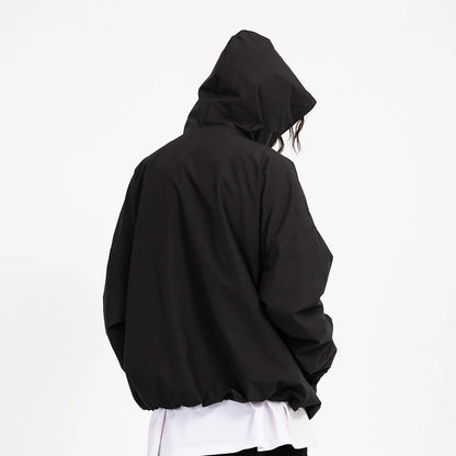 Men Jacket Coat Shell Jacket Men Outdoor Windproof Exercise Hooded Coat Loose Spring and Autumn