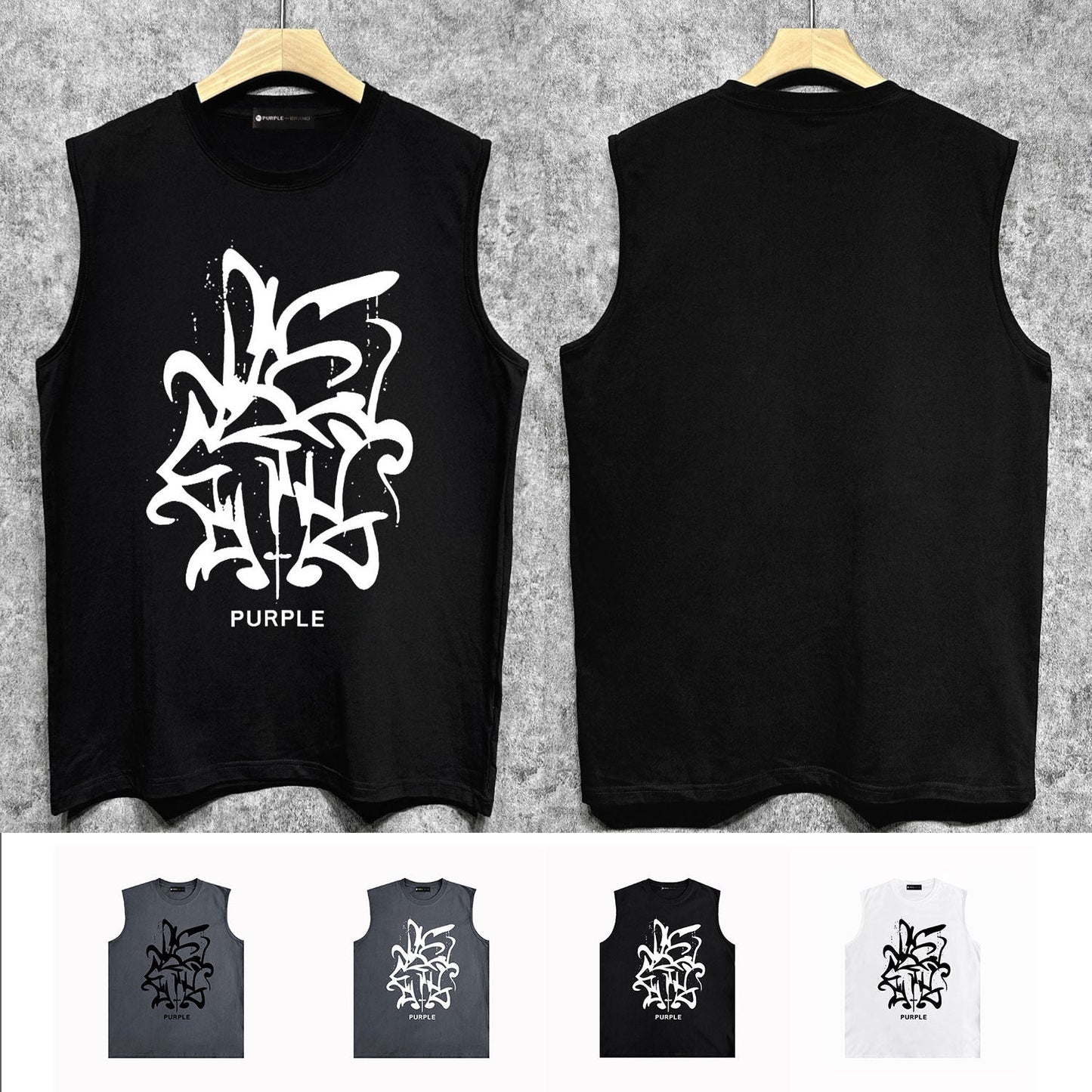 Purple Brand Tank T Shirts Sleeveless T-shirt Vest