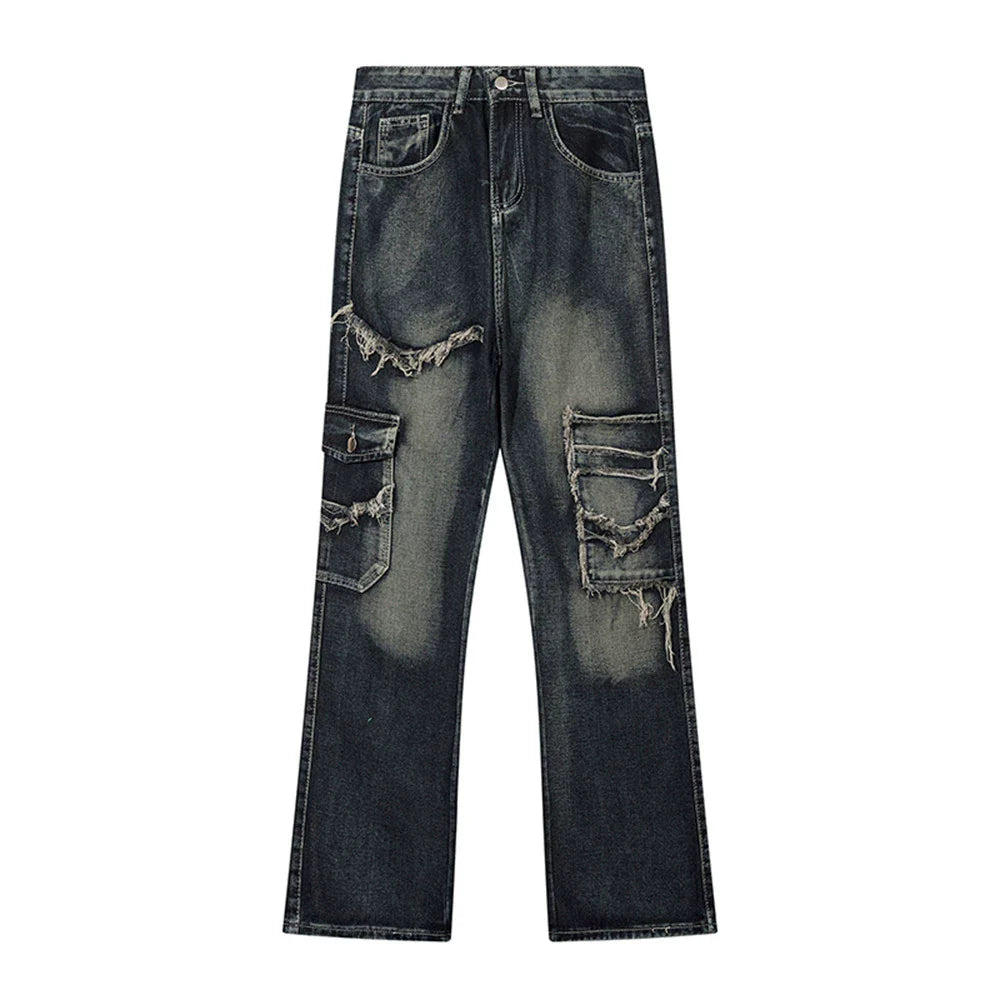 Women Pants Jeans Baggy Straight Trousers Trousers