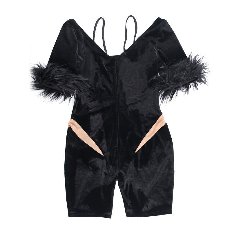 Women Tops Slim Fit One-Piece Shorts Spring