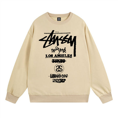 Stussy Sweatshirts Autumn/Winter Fleece Couple Sweatshirts