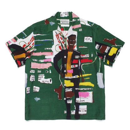 GUILTYPARTIES TIGER Shirts Joint Japanese Basquiat Graffiti Short Sleeve Flower Shirt