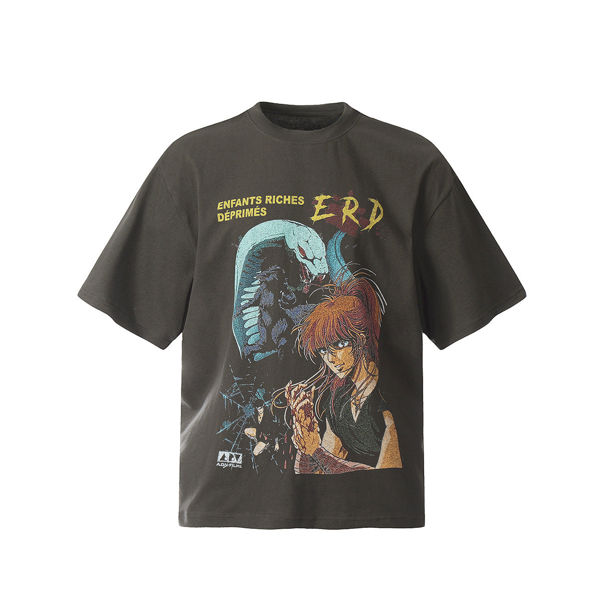 Unisex T-Shirts ERD Melancholic Rich Second Generation Anime Retro Loose T-Shirt