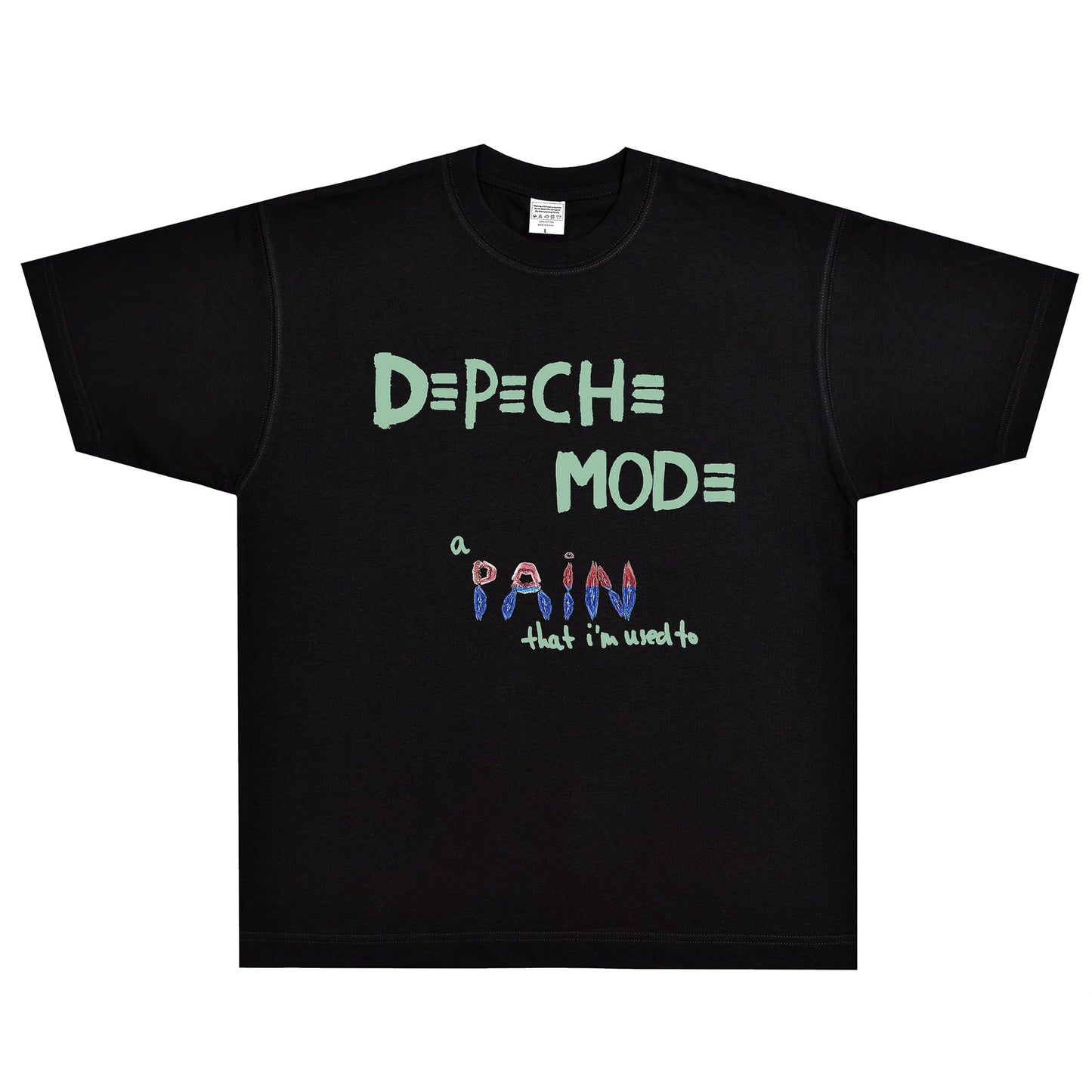 Rock Star T Shirt Depeche Mode T-shirt Rock American Retro Street Loose Baggy Trendy Men's Printed Short Sleeve