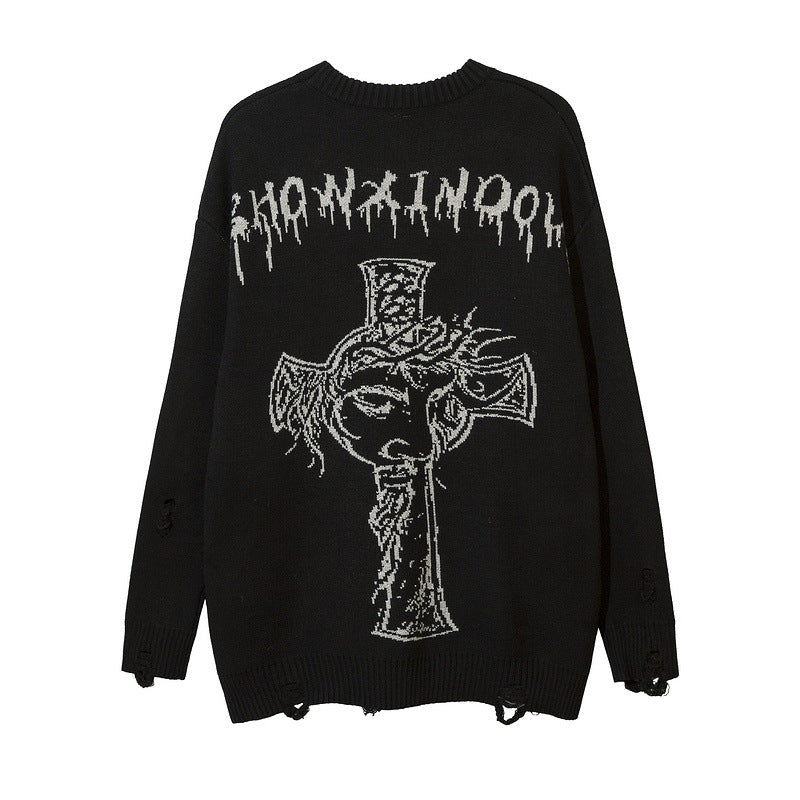 Women Sweater Ripped Sweater