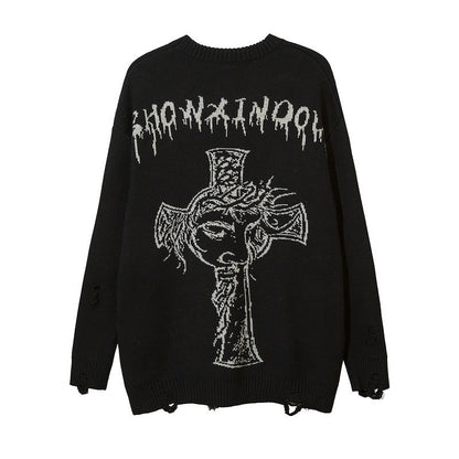 Women Sweater Ripped Sweater