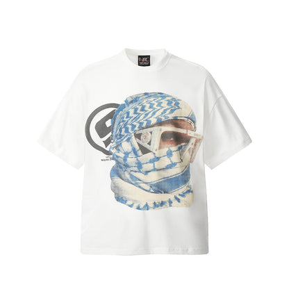 Unisex T-Shirts Saint Michael VINTAGE Masked Head Print Loose T-Shirt