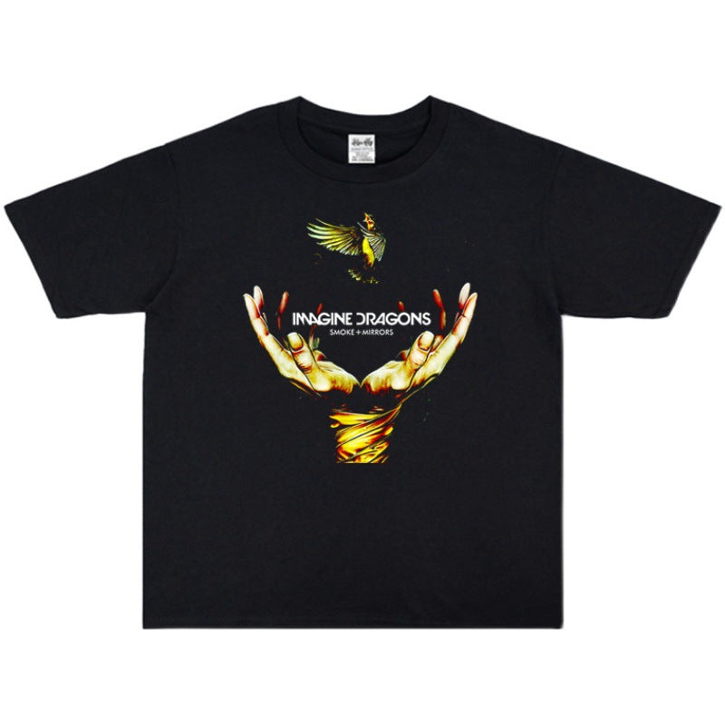 Rock Star T Shirt Dream Dragon Band Dream Dragon Mystery Band Printed T-shirt