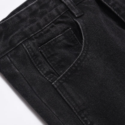 Men Jeans Stitching Straight Casual Distressed