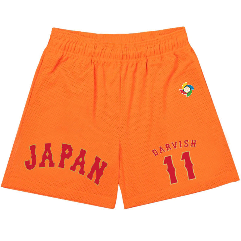 MLB Shorts WBC Otani Shohei No. 16 Ball Shirt Shorts Men's Summer Beach Pants Sports
