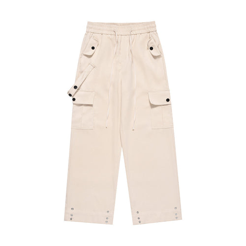 Men Sweatpants Workwear Casual Pants Men's Loose Drooping Elasticated Pants Pocket Straight Sports Trousers