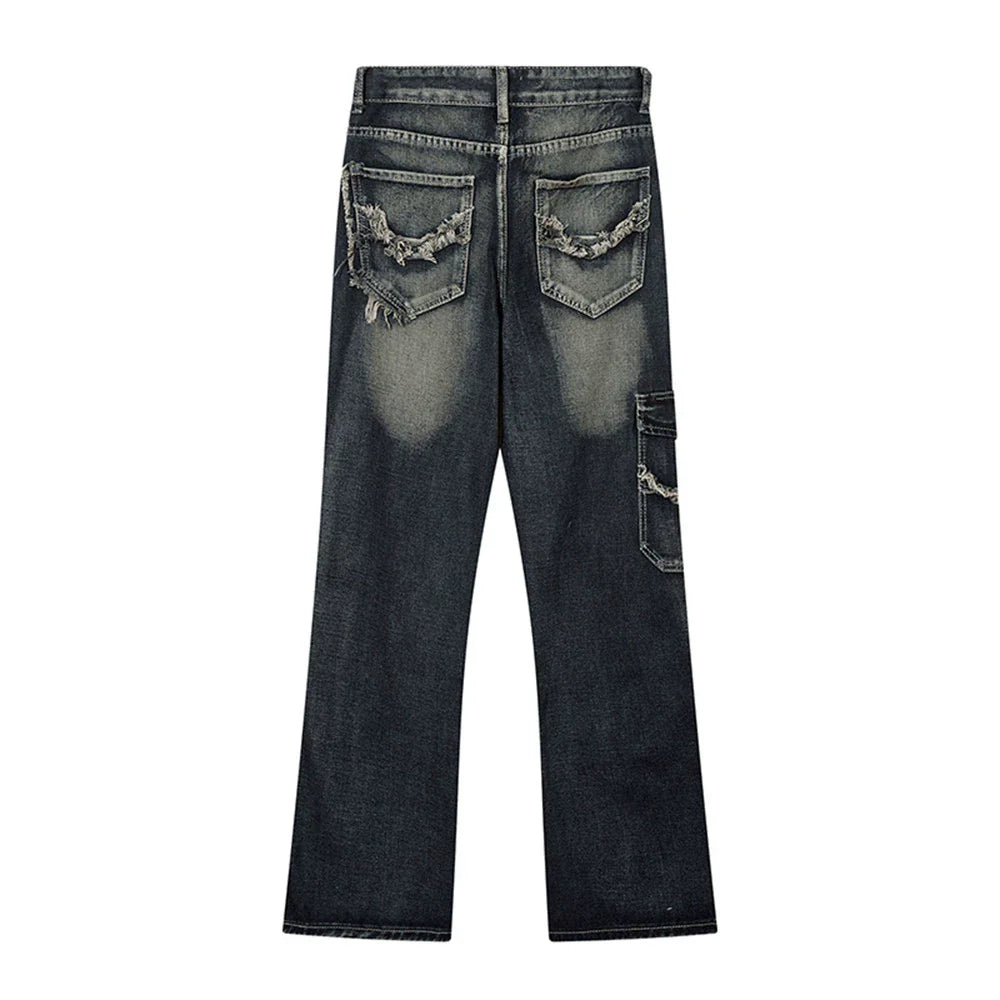 Women Pants Jeans Baggy Straight Trousers Trousers