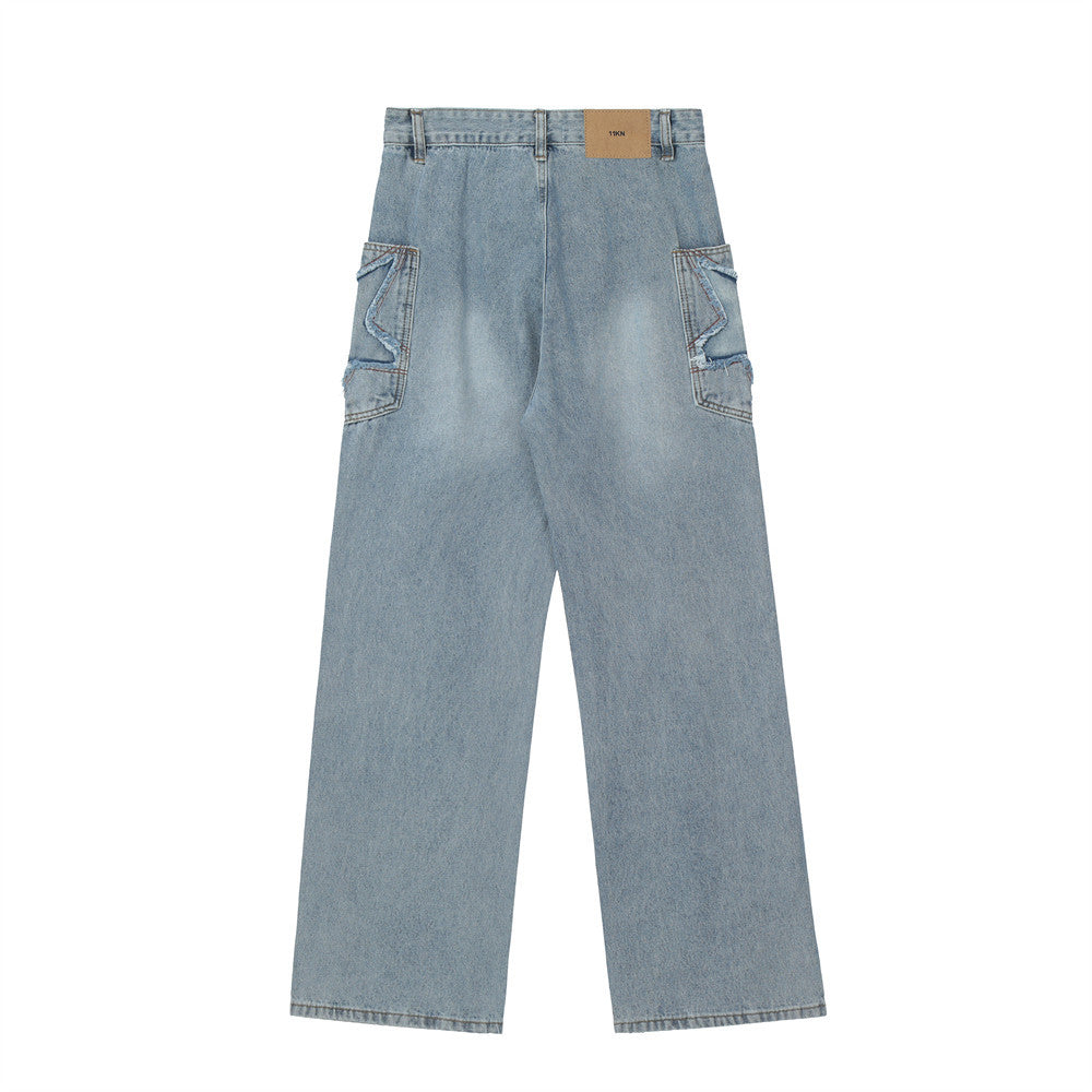 Men Jeans Patch Loose