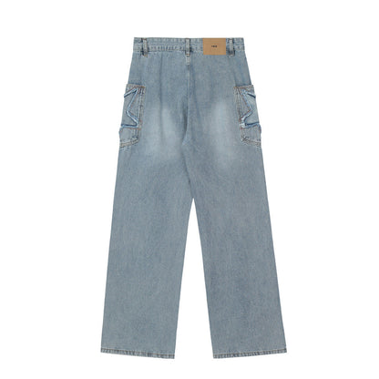 Men Jeans Patch Loose