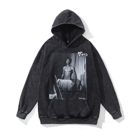 Men Hoodie Portrait Printed Hoodie
