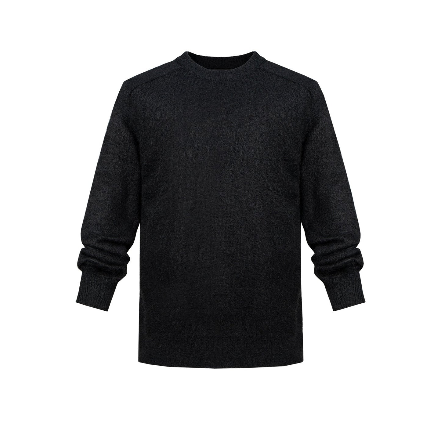 MIJKO Mens Jacket Plush Knitted Sweater Unisex Jacket