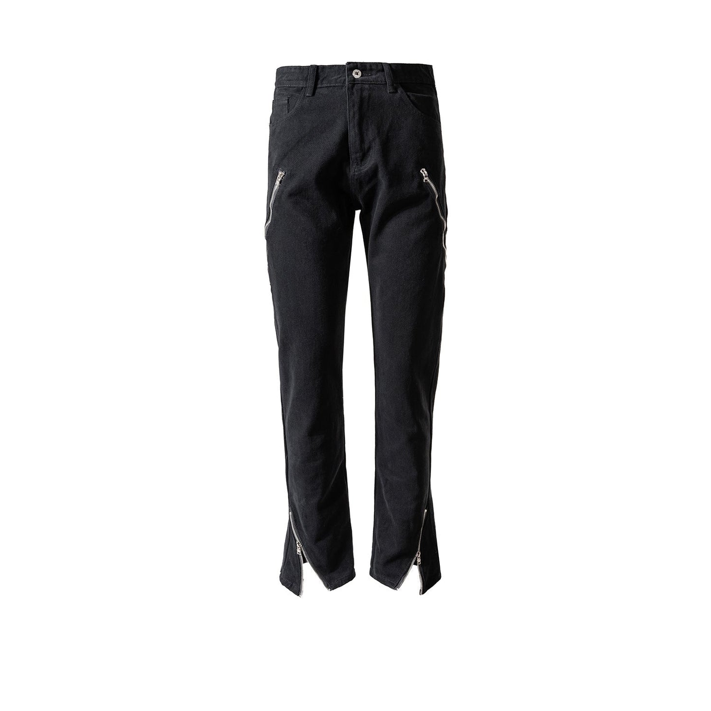 MIJKO Men's Vintage Pants MIJKO Men's Women's Spring and Summer High Street Wide-footed Straight Jeans