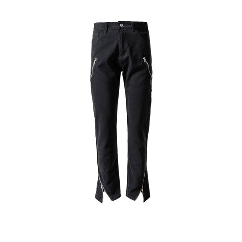 MIJKO Men's Vintage Pants MIJKO Men's Women's Spring and Summer High Street Wide-footed Straight Jeans