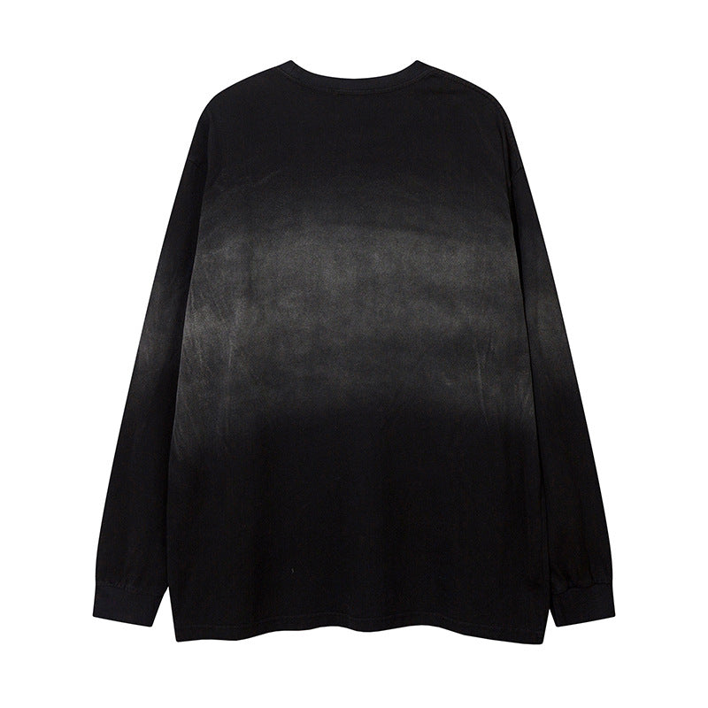 Men Long Sleeve T-Shirt Inkjet Printing Stylish Chain Decoration