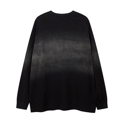 Men Long Sleeve T-Shirt Inkjet Printing Stylish Chain Decoration