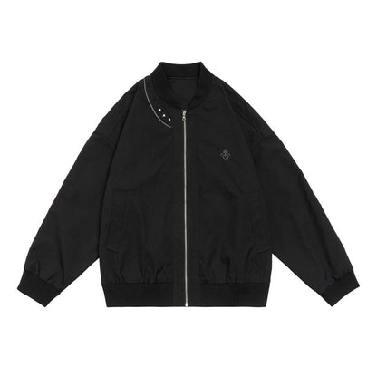 Men Jacket Coat Bomber Jacket Men's Spring and Autumn Loose Baseball Uniform Coat