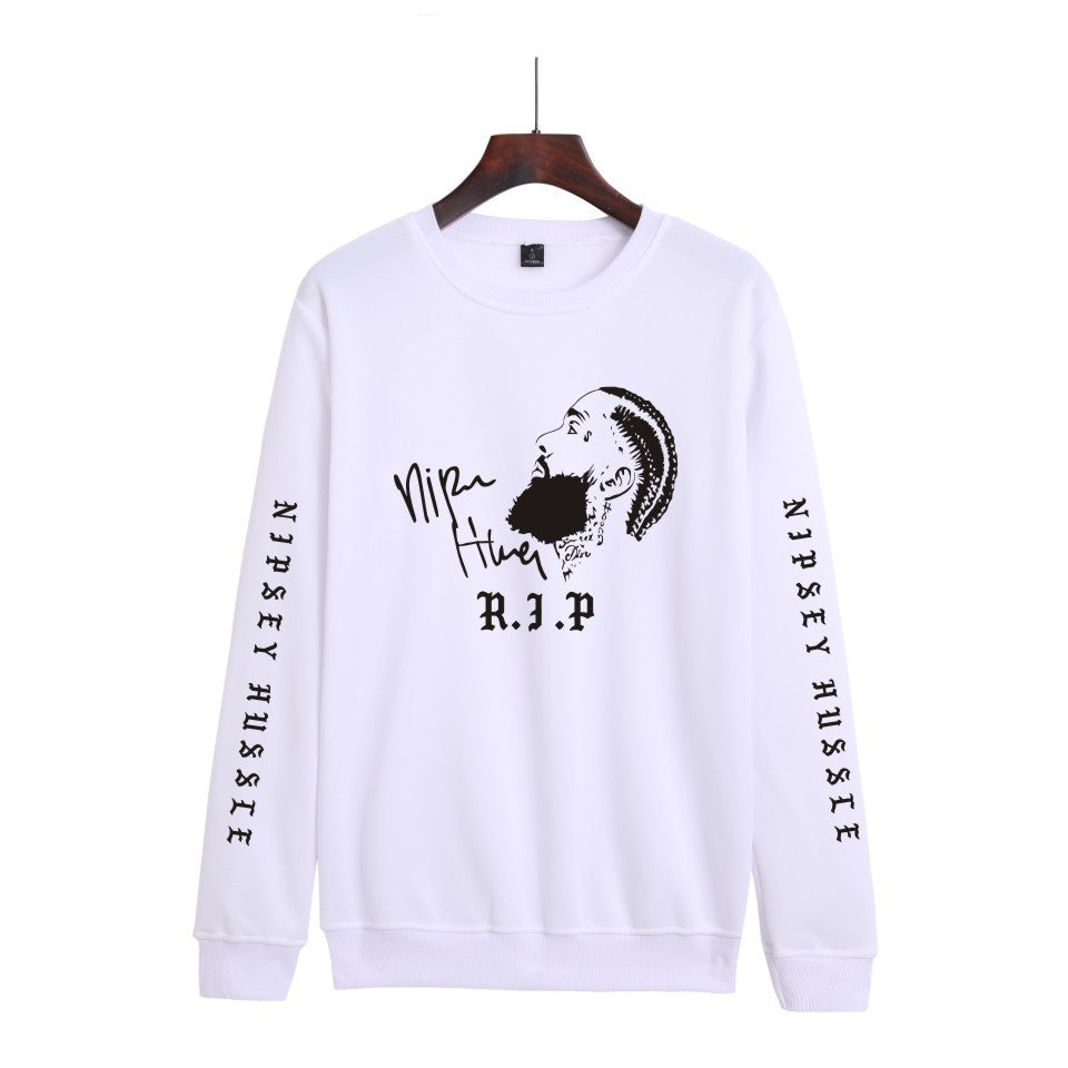 Nipsey Hussle Hoodie Rap Men's and Women's Loose round Neck Sweater