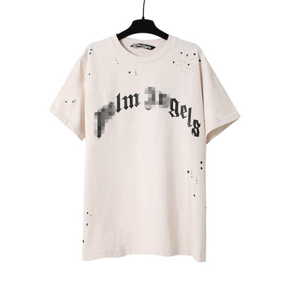 Palm Angle T Shirts Splash Ink Hole Distressed Print