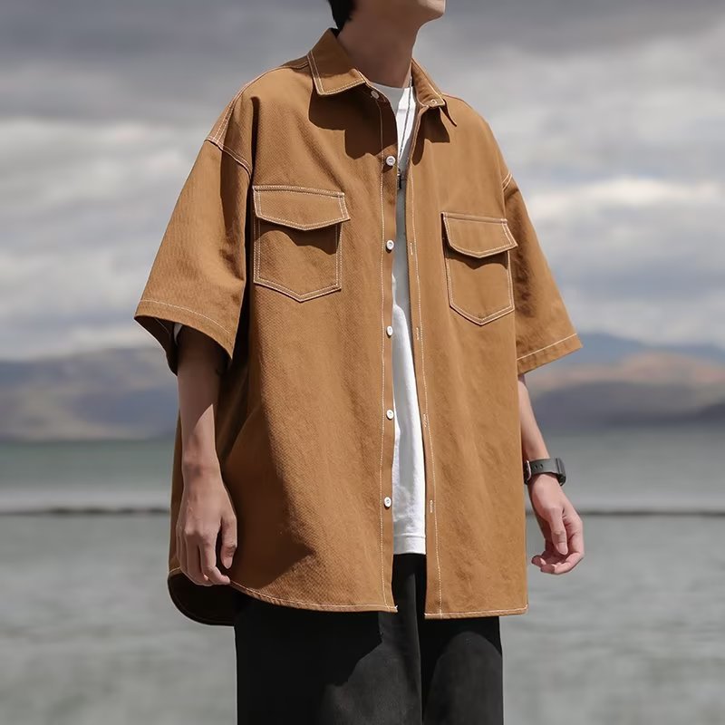 Men's Shirts Summer Retro Casual Loose