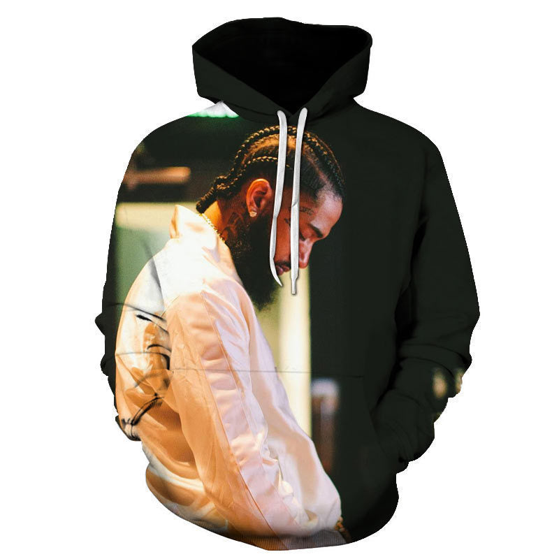 Nipsey Hussle Hoodie 3D Digital Thin without Velvet