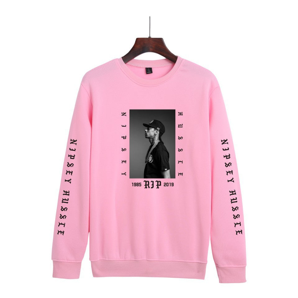 Nipsey Hussle Hoodie Rap Men's and Women's Loose round Neck Sweater