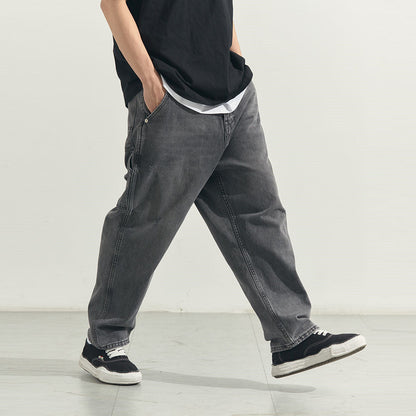 Men Jeans Distressed Worn Jeans Hip Hop Loose Casual