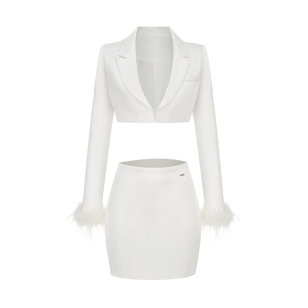 Women Dresses Suit Skirt Jacket Skirt (Zns0409)